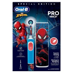"Oral-B Vitality Pro Kids 3 Electric Toothbrush with Spider-Man Case - Fun & Effective Dental Care for Kids!"